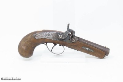 Unique Period Copy of the Famous Deringer Pistol c1850s Set Trigger SilverLarge Bore Single Shot Close Range Pistol - Image 2 of 17