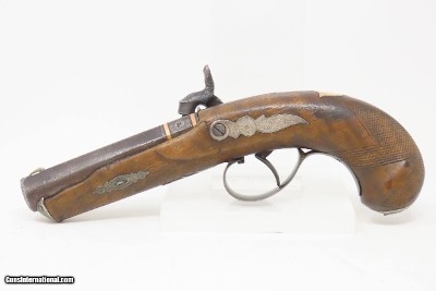 Unique Period Copy of the Famous Deringer Pistol c1850s Set Trigger SilverLarge Bore Single Shot Close Range Pistol - Image 14 of 17
