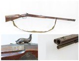 Antique SWISS Military Style .54 Percussion RIFLE w/FELDSTUTZER Bayonet Lug 19th Century SWISS STYLE Rifle with WOVEN SLING - 1 of 18