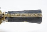 ENGRAVED Antique FRENCH Folding Trigger 7mm Double Action PINFIRE RevolverFolding Trigger European Conceal & Carry Sidearm - 6 of 17