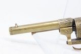 ENGRAVED Antique FRENCH Folding Trigger 7mm Double Action PINFIRE RevolverFolding Trigger European Conceal & Carry Sidearm - 5 of 17