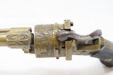 ENGRAVED Antique FRENCH Folding Trigger 7mm Double Action PINFIRE RevolverFolding Trigger European Conceal & Carry Sidearm - 7 of 17