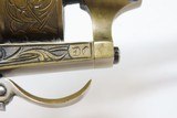 ENGRAVED Antique FRENCH Folding Trigger 7mm Double Action PINFIRE RevolverFolding Trigger European Conceal & Carry Sidearm - 13 of 17