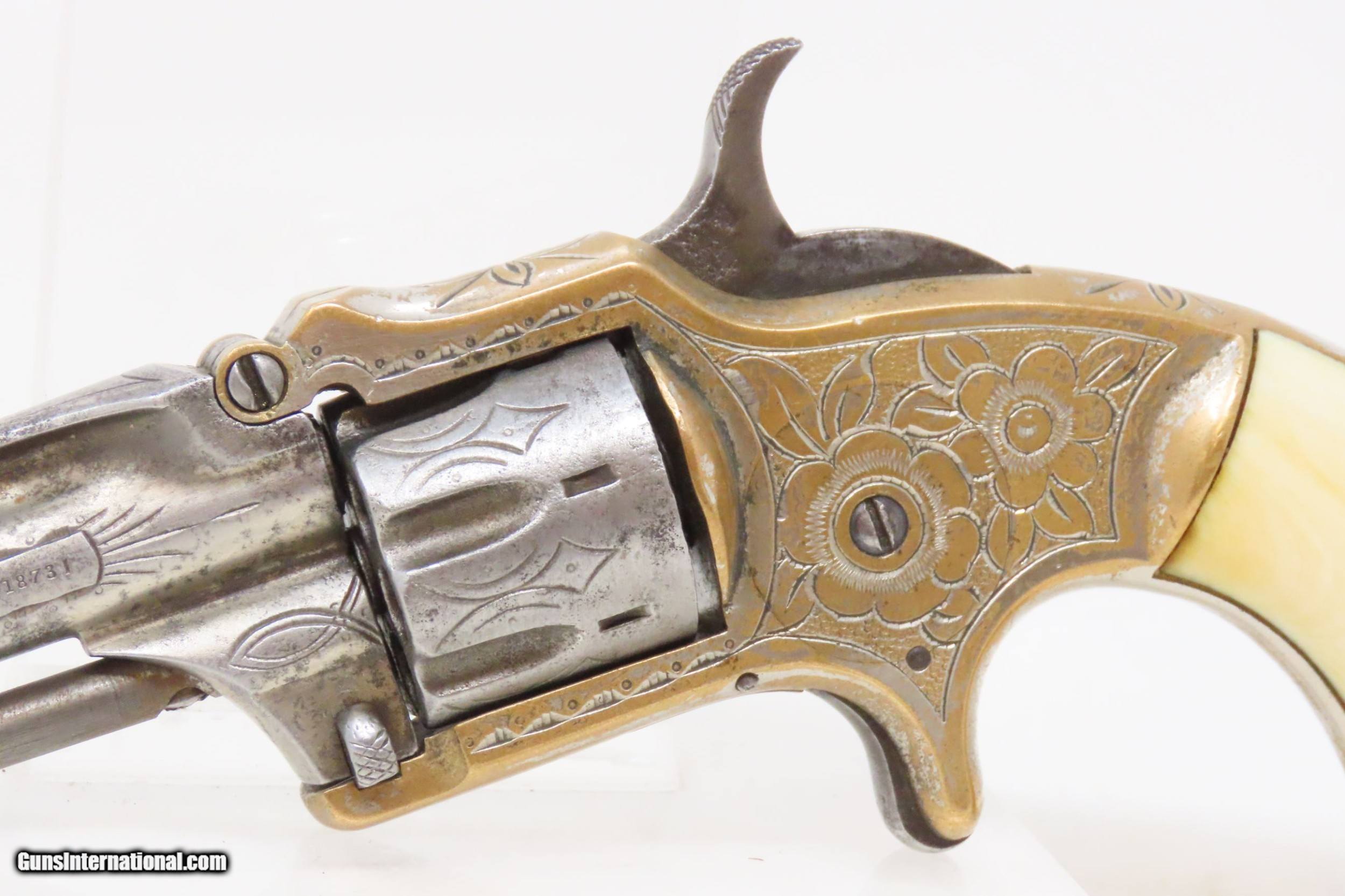 ENGRAVED Antique MARLIN XX Standard Model 1873 .22 Cal. RF POCKET ...