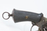 ENGRAVED Antique H. MALCHAIR Double Action PINFIRE 9mm Caliber REVOLVER1850s Lefaucheux Style BELGIAN SELF DEFENSE Gun w/AMMO - 16 of 18