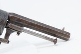 ENGRAVED Antique H. MALCHAIR Double Action PINFIRE 9mm Caliber REVOLVER1850s Lefaucheux Style BELGIAN SELF DEFENSE Gun w/AMMO - 18 of 18