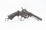 ENGRAVED Antique H. MALCHAIR Double Action PINFIRE 9mm Caliber REVOLVER1850s Lefaucheux Style BELGIAN SELF DEFENSE Gun w/AMMO - 15 of 18