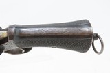 ENGRAVED Antique H. MALCHAIR Double Action PINFIRE 9mm Caliber REVOLVER1850s Lefaucheux Style BELGIAN SELF DEFENSE Gun w/AMMO - 6 of 18