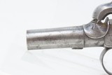 LIEGE PROOFED Antique ENGRAVED Boxlock .44 Caliber PERCUSSION POCKET Pistol Liege Proofed Mid-1800s Self Defense Pistol - 6 of 19