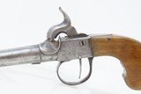 LIEGE PROOFED Antique ENGRAVED Boxlock .44 Caliber PERCUSSION POCKET Pistol Liege Proofed Mid-1800s Self Defense Pistol - 5 of 19