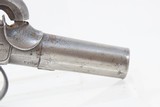 LIEGE PROOFED Antique ENGRAVED Boxlock .44 Caliber PERCUSSION POCKET Pistol Liege Proofed Mid-1800s Self Defense Pistol - 19 of 19