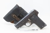 WORLD WAR I Era Spanish RUBY Style .32 ACP Cal. SEMI-AUTOMATIC Pistol C&R7.65x17mm Browning with LEATHER HOLSTER - 2 of 18