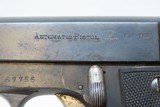 WORLD WAR I Era Spanish RUBY Style .32 ACP Cal. SEMI-AUTOMATIC Pistol C&R7.65x17mm Browning with LEATHER HOLSTER - 8 of 18