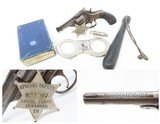 HARRINGTON & RICHARDSON “POLICE” Set Top Break .32 S&W C&R REVOLVER
Early 1900s Sidearm w/ Handcuffs, Badge, & Nightstick! - 1 of 25