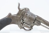 Antique EUROPEAN Folding Trigger 11mm Caliber Self Defense PINFIRE RevolverDOUBLE ACTION Conceal & Carry with LANYARD RING - 12 of 13