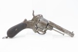 Antique EUROPEAN Folding Trigger 11mm Caliber Self Defense PINFIRE RevolverDOUBLE ACTION Conceal & Carry with LANYARD RING - 10 of 13