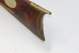Antique KENTUCKY LONG RIFLE .32 Caliber PERCUSSION Half Stock Striped Maple Octagonal Barrel American Rifle - 17 of 17