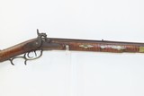 Antique KENTUCKY LONG RIFLE .32 Caliber PERCUSSION Half Stock Striped Maple Octagonal Barrel American Rifle - 4 of 17