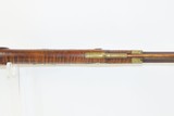 Antique KENTUCKY LONG RIFLE .32 Caliber PERCUSSION Half Stock Striped Maple Octagonal Barrel American Rifle - 7 of 17