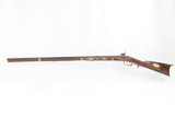 Antique KENTUCKY LONG RIFLE .32 Caliber PERCUSSION Half Stock Striped Maple Octagonal Barrel American Rifle - 12 of 17