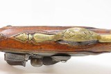 c1750 Engraved FRENCH FLINTLOCK Pistol by DUPONCEAU .60 Caliber Sidearm Martial Sized Horse or Belt Pistol - 11 of 16