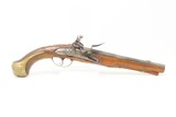 c1750 Engraved FRENCH FLINTLOCK Pistol by DUPONCEAU .60 Caliber Sidearm Martial Sized Horse or Belt Pistol - 2 of 16