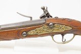 c1750 Engraved FRENCH FLINTLOCK Pistol by DUPONCEAU .60 Caliber Sidearm Martial Sized Horse or Belt Pistol - 15 of 16