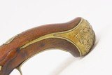 c1750 Engraved FRENCH FLINTLOCK Pistol by DUPONCEAU .60 Caliber Sidearm Martial Sized Horse or Belt Pistol - 14 of 16