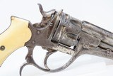 Antique BELGIAN Proofed FRENCH GALAND Model 1868 Double Action Revolver
With Nickel Finish and ANTIQUE IVORY Grips - 20 of 21