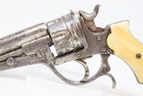Antique BELGIAN Proofed FRENCH GALAND Model 1868 Double Action Revolver
With Nickel Finish and ANTIQUE IVORY Grips - 4 of 21