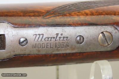 RARE Deluxe MARLIN Model 1936 Lever Action .32 SPECIAL W.S. Rifle C&R c1941 Est. 1 OF 50 w WINCHESTER SLING SWIVELS - Image 10 of 21