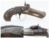 Antique HENRY DERINGER .44 Caliber Pistol c. 1850s Percussion 49ers Lincoln Philadelphia Deringer Pocket Pistol - 1 of 17