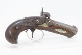 Antique HENRY DERINGER .44 Caliber Pistol c. 1850s Percussion 49ers Lincoln Philadelphia Deringer Pocket Pistol - 2 of 17