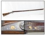 1800s ITALIAN Antique Long Barreled Smoothbore Musket .73 PERCUSSION Fowler Engraved and with Gold Maker’s Marks; Naples - 1 of 23