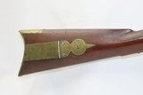 NEW ENGLAND Made JOHN MASON Antique PERCUSSION Full Stock .54 c. SMOOTHBORE ENGRAVED & SILVER WIRE INLAID Smoothbore Long Rifle - 3 of 19