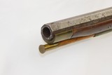 NEW ENGLAND Made JOHN MASON Antique PERCUSSION Full Stock .54 c. SMOOTHBORE ENGRAVED & SILVER WIRE INLAID Smoothbore Long Rifle - 18 of 19