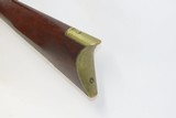NEW ENGLAND Made JOHN MASON Antique PERCUSSION Full Stock .54 c. SMOOTHBORE ENGRAVED & SILVER WIRE INLAID Smoothbore Long Rifle - 19 of 19