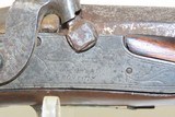 NEW ENGLAND Made JOHN MASON Antique PERCUSSION Full Stock .54 c. SMOOTHBORE ENGRAVED & SILVER WIRE INLAID Smoothbore Long Rifle - 6 of 19