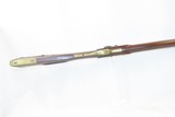 NEW ENGLAND Made JOHN MASON Antique PERCUSSION Full Stock .54 c. SMOOTHBORE ENGRAVED & SILVER WIRE INLAID Smoothbore Long Rifle - 8 of 19