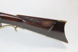 ENGRAVED Mid-1800s Antique Full-Stock .44 c. Percussion American LONG RIFLE HUNTING/HOMESTEAD Long Rifle with G. GOULCHER LOCK - 14 of 18