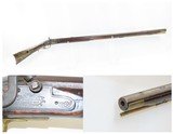 ENGRAVED Mid-1800s Antique Full-Stock .44 c. Percussion American LONG RIFLE HUNTING/HOMESTEAD Long Rifle with G. GOULCHER LOCK - 1 of 18