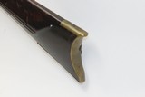 ENGRAVED Mid-1800s Antique Full-Stock .44 c. Percussion American LONG RIFLE HUNTING/HOMESTEAD Long Rifle with G. GOULCHER LOCK - 18 of 18
