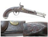 Antique R. JOHNSON U.S. Model 1836 .54 Caliber Smoothbore PERCUSSION Pistol MEXICAN-AMERICAN WAR Conversion Pistol, Dated 1843 - 1 of 20