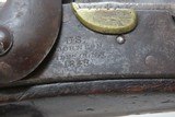Antique R. JOHNSON U.S. Model 1836 .54 Caliber Smoothbore PERCUSSION Pistol MEXICAN-AMERICAN WAR Conversion Pistol, Dated 1843 - 6 of 20