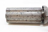 Engraved Antique .34 Cal. BAR HAMMER 6-Shot Percussion PEPPERBOX Revolver1840s 6-Shot Self Defense Revolver - 12 of 16