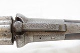 Engraved Antique .34 Cal. BAR HAMMER 6-Shot Percussion PEPPERBOX Revolver1840s 6-Shot Self Defense Revolver - 7 of 16