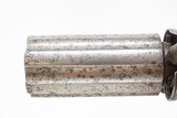 Engraved Antique .34 Cal. BAR HAMMER 6-Shot Percussion PEPPERBOX Revolver1840s 6-Shot Self Defense Revolver - 8 of 16