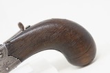 ENGRAVED Antique NOCK .46 Caliber PERCUSSION Boxlock “Pocket” Pistol LONDON Marked with BIRMINGHAM PROOFS - 3 of 18
