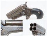 Antique CIVIL WAR Era SHARPS Model 4 .32 Caliber Rimfire PEPPERBOX Revolver 4 Shot Self Defense Pocket Gun - 1 of 16