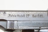 WORLD WAR II German OCCUPATION CZECH Semi-Automatic CZ Model 27 Pistol C&R
Blue Finished, THIRD REICH Occupied Czechoslovakia - 8 of 20
